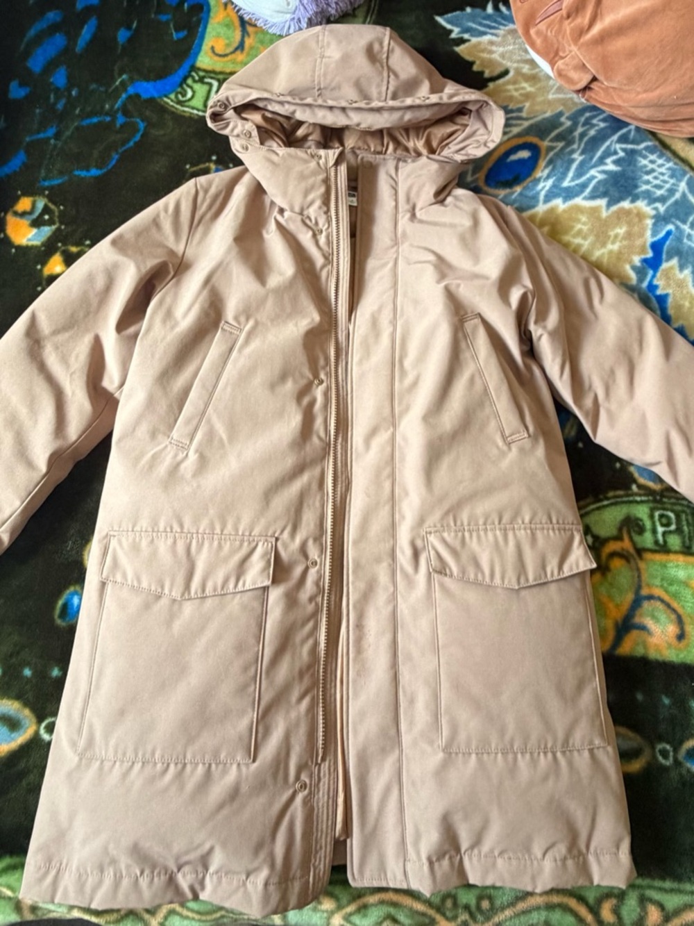 Uniqlo Tan Hooded Parka